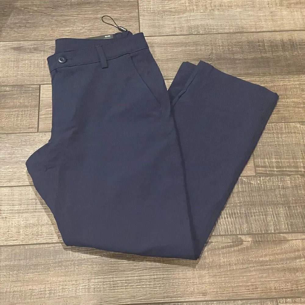 Under Armour Mens Tech Flat Front Performance Golf StraightPants Navy Blue 32x30